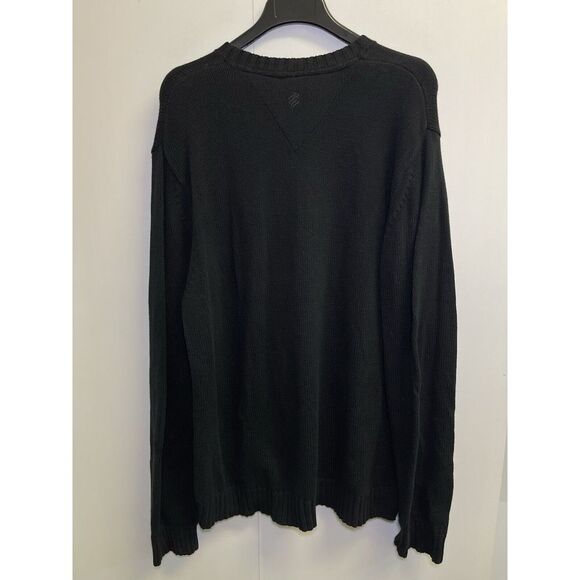 Vintage Rocawear Men's XL Y2K Embroidered Knit Sweater Pullover Black Streetwear - Picture 6 of 7